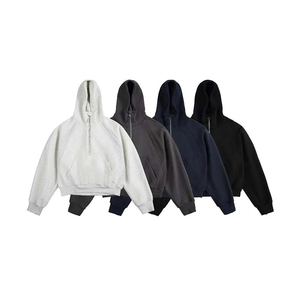 เสื้อฮู้ดดี้ Yali 500GSM หนานุ่ม ทรงครอป ซิปครึ่งตัว มีสินค้าพร้อมส่ง รับสกรีนโลโก้ เสื้อฮู้ดดี้สตรีทแวร์ผู้ชาย - Product Image 2
