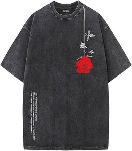 Custom Logo Men's <b>Black</b> Short Sleeve Cotton T-Shirt O-Neck Casual Jersey Fit Regular Breathable Printed Front Letter Pattern - Product Image 2