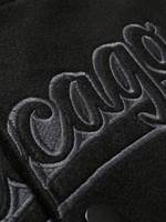 Veste universitaire personnalisée avec logo, manches en cuir, broderie chenille, veste de baseball universitaire pour hommes et femmes, hiver