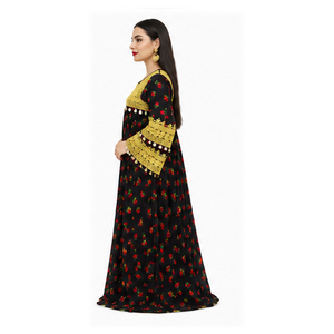 Vestido Tradicional Afgano Kuchi para Mujer, Estilo Indio, Maxi de Algodón, Corte Holgado, Salwar Kameez de Lino y Acrílico - Product Image 5