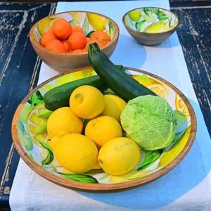 Tazón de ensalada de madera genuina de calidad, con forma redonda y pulido natural, a la venta por faizacraft - Product Image 2