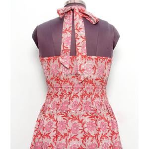 Customized Summer Floral Midi Dress Natural Cotton Sleeveless Soft and Comfortable <b>Sweet</b> Eco-Friendly Women's Dress - Product Image 6