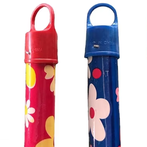 Palos de escoba de madera de eucalipto duraderos con cubierta de PVC con diseño floral – Impermeables, de larga duración, para limpieza del hogar - Product Image 3