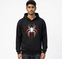 Sweat-shirt à capuche d'hiver en coton 100% noir avec logo sur le devant, pull décontracté pour homme, streetwear Halloween
