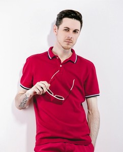Polo en coton pour homme, col en tissu avec garnitures contrastées, patte de boutonnage 2 ou 3 boutons, manches courtes, coutures latérales - Product Image 3