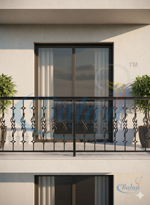 Barandilla de Escalera de Hierro Forjado Moderna de Alta Calidad, Diseño sin Marco, Resistente al Agua y a la Oxidación, Protección UV, Garantía de 5 Años - Product Image 2