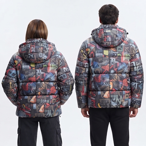 Chaqueta Acolchada Unisex de Invierno, Cortavientos, Ecológica, Estilo Urbano, con Capucha y Cierre, Abrigo Grueso de Poliéster Informal para Hombre - Product Image 6