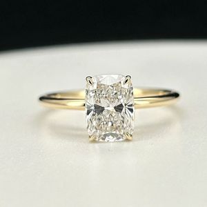 Anillo de Diamante Sintético de Corte Ovalado Cultivado en Laboratorio, Certificado por IGI, Chapado en Oro de 18k, Joyería Clásica, Regalo de Boda Unisex - Product Image 1