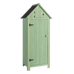 Single-Door Fir Wood Garden <b>Storage</b> Shed with Wooden <b>Lockers</b> Outdoor <b>Storage</b> Solution for Gardens - Product Image 2