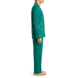 Ensemble de pyjama en coton pour homme, doux et confortable, manches longues, deux pièces, pour la maison - Product Image 3
