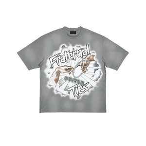 Ensemble streetwear été 2 pièces personnalisé avec logo, imprimé sérigraphié, t-shirt en jersey de coton et short en molleton pour homme - Product Image 4