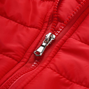 Vestes matelassées pour hommes de bonne qualité, chaudes et élégantes pour l'hiver, couleur rouge unie, vestes matelassées en duvet avec deux poches - Product Image 5