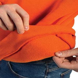 Sweat-shirt à col rond pour homme, orange, coupe classique, 100% coton, tricoté, pull décontracté, imprimé sur le devant, vêtement d'automne - Product Image 2