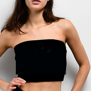 Top Corto Personalizado de Verano 2026 para Mujer, Sin Tirantes, Tipo Bandeau, Básico, Sin Espalda, Sin Mangas, Diseño Bonito para Salir, Talla Única - Product Image 1