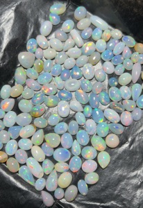 Lot de cabochons d'opale de feu éthiopienne AAA+ |   Opales multicolores scintillantes, pierres précieuses en vrac, taillées sur mesure pour la fabrication de bijoux, fournisseur en gros - Product Image 3