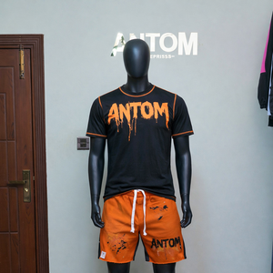 เสื้อผ้าผู้ชาย ชุดเซ็ต 2 ชิ้น เสื้อ+กางเกงขาสั้น แห้งเร็ว ผ้าฝ้าย 100% สไตล์ลำลอง สตรีทแวร์ ลายพิมพ์ รับทำโลโก้ของคุณเอง บริการ OEM - Product Image 2