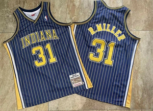 Camiseta de Baloncesto Retro Vintage Reggie Miller con Mangas Cortas, Colores Personalizables, 100% Poliéster, Tela Transpirable - Product Image 4