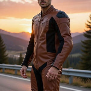 Traje de Motociclismo de Cuero Profesional de 1 Pieza para Hombre, Cuero Vacuno, Homologado por la CE - Product Image 3