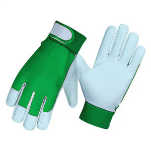 Gants de travail en cuir pour hommes, sécurité sur les chantiers, nouvelle collection 2026, gants de travail tricotés pour hommes avec poignets en maille - Product Image 3
