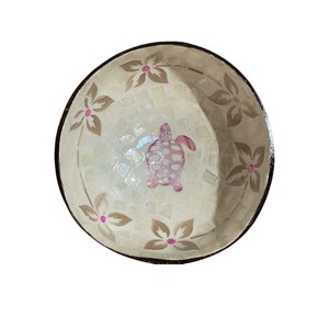 Cuenco artístico de nácar con diseño de playa tropical, hecho a mano, plato orgánico para decoración del hogar y servir. - Product Image 4