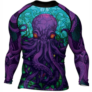 Camiseta de Natación Unisex de Secado Rápido, Protección Solar, Manga Corta, para MMA, BJJ, con Logotipo Personalizado, Venta al Por Mayor, Sublimación - Product Image 2