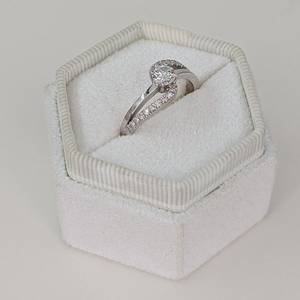 Unique Moissanite Round Cut Dainty Crossover Band <b>Ring</b> For Unisex Original 925 <b>Silver</b> Fine Wedding Birthdays Party For Friends - Product Image 2
