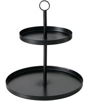 Trendy uniek design metalen taartplateau met 2 lagen voor bruiloften, feesten en evenementen, geschikt voor snacks en koekjes.