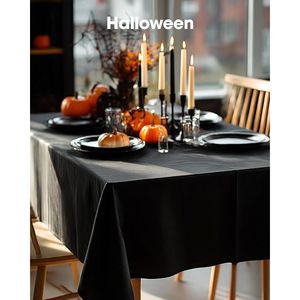 Durable 60\" X 84\" <b>Rectangle</b> Polyester <b>Tablecloth</b> for Outdoor Parties Reusable & Washable Protection - Product Image 2
