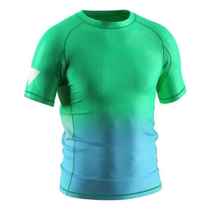 เสื้อรัดกล้ามเนื้อแขนสั้นสำหรับ MMA/BJJ แบบขายส่ง สั่งทำได้ พิมพ์ลายด้วยความร้อน ระบายอากาศ แห้งเร็ว เหมาะสำหรับการฝึกซ้อมในยิม - Product Image 3