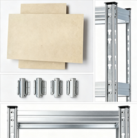 5-Schichtige Verzinkte Stahlregale Ohne Schrauben, Verstellbar und Freistehend, mit 100kg Tragkraft pro Regal, Steckmontage