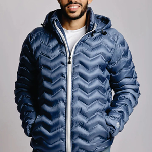<b>Men's</b> <b>White</b> Puffer <b>Jacket</b> Lightweight Waterproof Breathable Eco-Friendly Windproof Casual Winter Coat Zipper Closure Regular Fit - Product Image 6
