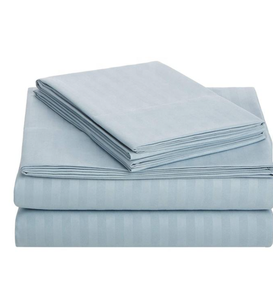 NWK INDUSTRY Model 309 Navy Blue <b>Striped</b> Full Size Duvet Cover <b>Set</b> with Pillowcases Hotel Style <b>Bedding</b> for Four Seasons - Product Image 2