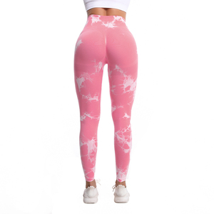 Hot Selling Fitness Yoga Wear Seamless Tie Dye <b>Legging</b> Pants Women Gym <b>Booty</b> Scrunch Butt Lift Workout Running Yoga Tights - Product Image 4