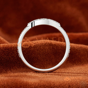 <b>Silver</b> <b>Statement</b> Jewelry Eye Shape Engagement <b>Ring</b> for Women Elegant Halo Promise Fashion Bridal Style <b>Ring</b> - Product Image 3