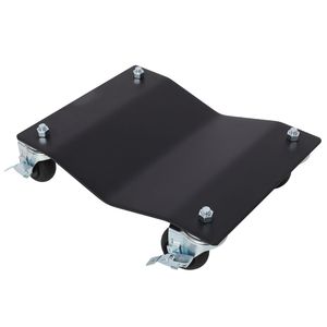 Set di 2 Carrelli Professionali in Acciaio per Auto, Capacità 2500 libbre, Pattini per Ruote Resistenti con Freni, Neri, per Spostamento Veicoli - Product Image 6