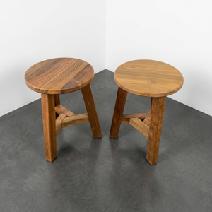 Teak Round <b>Stool</b> Factory 3 Legs Wooden Bench OEM ODM Manufacturer Direct Jepara Indonesian Furniture Export Bulk Supplier <b>Wood</b> - Product Image 3