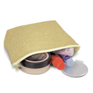 Bolsa de Cosméticos de Yute Natural de Gran Tamaño, Organizador de Maquillaje Ecológico para Viajes - Product Image 6