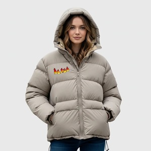 Veste matelassée brillante isolante pour femme OEM, coupe-vent, hydrofuge, à séchage rapide, avec isolation en duvet d'oie, pour activités de plein air - Product Image 1