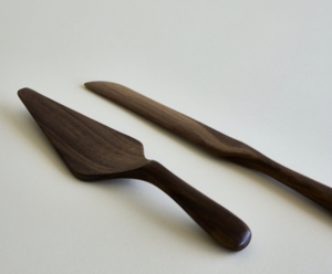 Juego de Cuchillos para Pastel de Madera Natural de Primera Calidad, Cortador de Pastel de Boda, Utensilios Clásicos para Servir Postres, Tartas y Pizza, Ecológicos - Product Image 3