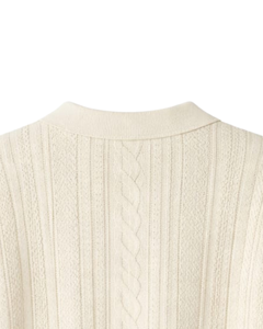 Polo de Punto Trenzado para Hombre, Manga Corta, Verano, Casual, Corte Ajustado, Tejido Texturizado, Fabricante Mayorista OEM ODM con Logotipo Personalizado - Product Image 6