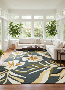 Alfombra de lujo moderna hecha a mano con mechones, 100% lana de alta calidad para sala de estar y habitación infantil. - Product Image 4