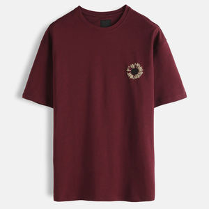 Camiseta informal de manga corta, 100% algodón, hombros caídos, con logo personalizado, para unisex. - Product Image 3