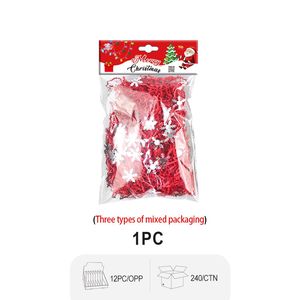 Decorazioni Natalizie, Mix Tricolore, Confezione da 12, 50G, Carta Stropicciata con Superficie di Paillettes, Fiocchi di Neve Glitterati, Confezione da 12, 50G, Natale - Product Image 5