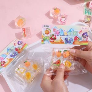 Jouet populaire en TPR transparent en forme de fruit, cube de glace à pincer, pour plaisirs de farces, décompression, jouet à presser, Mochi sensoriel, outil anti-stress - Product Image 4