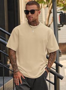 Men <b>Acid</b> Wash Tee Oversized <b>Drop</b> Shoulder Boxy Fit Short Sleeve Casual Cotton Loose Fit Streetwear Top top mens oversized boxy - Product Image 4