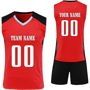 Conjunto de Uniforme de Voleibol Estampado de Alta Calidad, Jersey y Pantalones Cortos Deportivos Unisex Personalizables, 100% Poliéster de Secado Rápido - Product Image 4