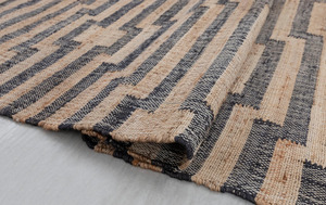 Alfombra tejida de yute y algodón de tejido plano con patrón bohemio Kilim, proveedor mayorista de proveedor indio - Product Image 2