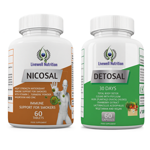 Livewell Nutrition Nicosal Detosal Duo 60 Tabletas 60 Cápsulas Apoyo Inmunológico Desintoxicación y Limpieza - Product Image 2