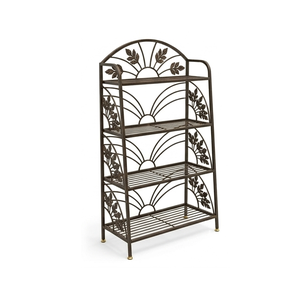 Support de plante rond, design tendance, fait main, couleur noire, en fer, pour la maison et le jardin - Product Image 4