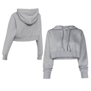 Sudadera Oversize para Mujer, 85% Algodón, 15% Poliéster, Estilo Urbano, con Estampado, Top Corto con Capucha - Product Image 1